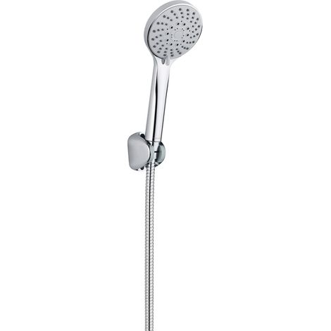 Set doccia con staffa fissa montaggio a parete 5 funzioni finitura cromo - Sival