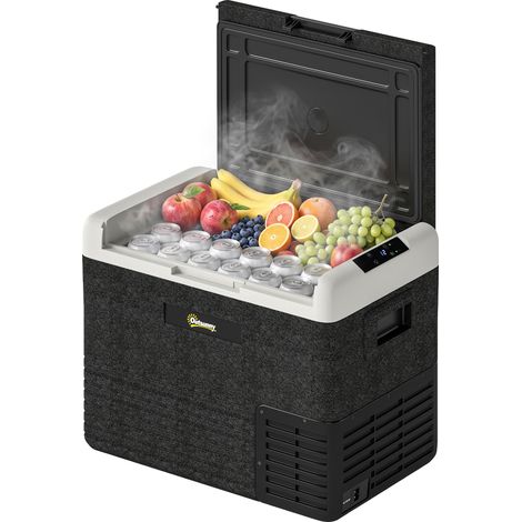 Outsunny Car Refrigerator 12V Portable Freezer for Camping, Driving, Picnic 40L