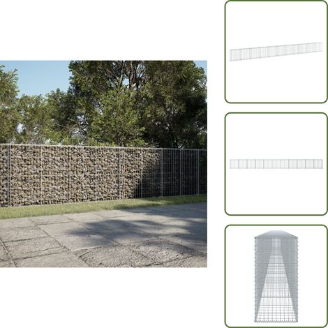 vidaXL Gabione mit Deckel 1100x50x100 cm Verzinktes Eisen (1/5)