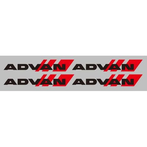 (Noir) 4 x Autocollants décoratifs pour jantes de voiture, style automobile, en vinyle, compatibles avec Yokohama Advan (1/4)