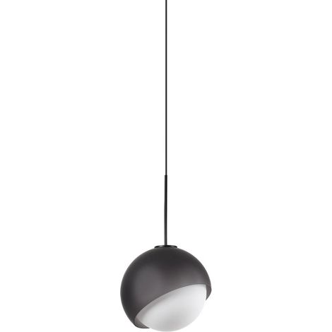 Ideal Lux Sospensione Bloom 1 luce G9 nero vetro alluminio