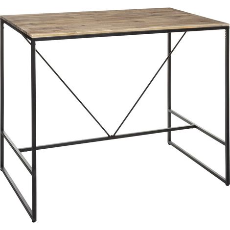 Tavolo da pranzo bar Edena in metallo acacia L115cm - Atmosphera créateur d'intérieur (1/5)