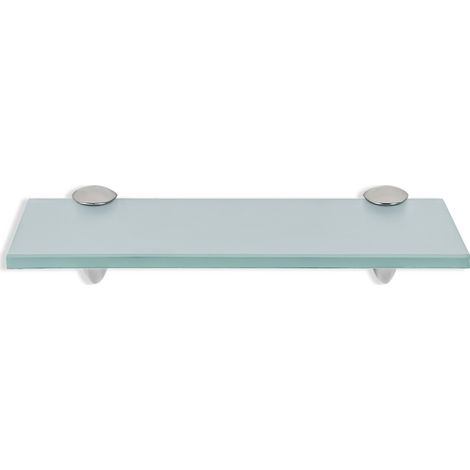 Étagère murale Verre,Tablette en verre de salle de bain 40 x 10 cm 8 mm  Givré (1/5)