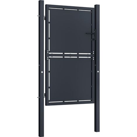 Portail de jardin,Portail de clôture,Portillon de jardin Acier 100 x 175 cm Anthracite CFW57751 (1/4)