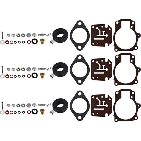 3 X Kit de RéParation Carburateur Rebuild et Flotteur pour Evinrude 396701 65 70 75
