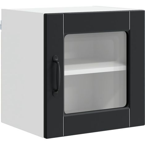 Maison Exclusive - Armario de vidrio para pared PORTO Negro 40 x