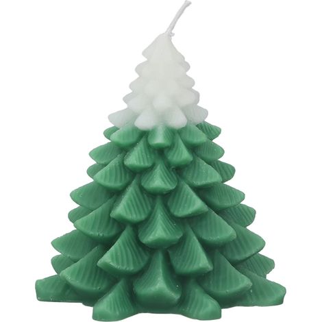 Duftkerzen in Weihnachtsbaumform, exquisite Tischdekoration, Weihnachtskerzen fürs Schlafzimmer, Weiß, Grün (1/5)