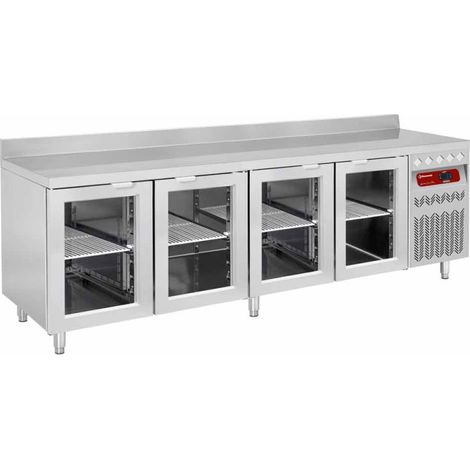Table réfrigérée ventilée portes vitrées - Diamond