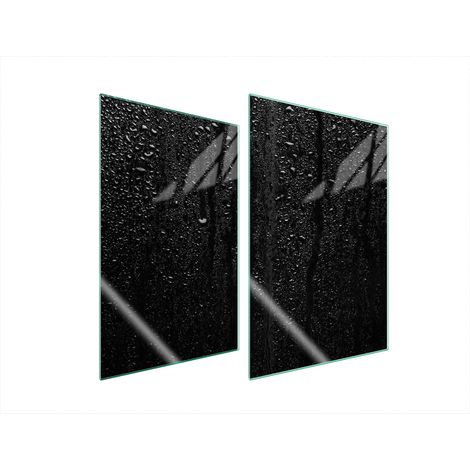 PIASTRA PROTETTIVA IN VETRO PER CUCINA 2x35x52 NERO (1/5)