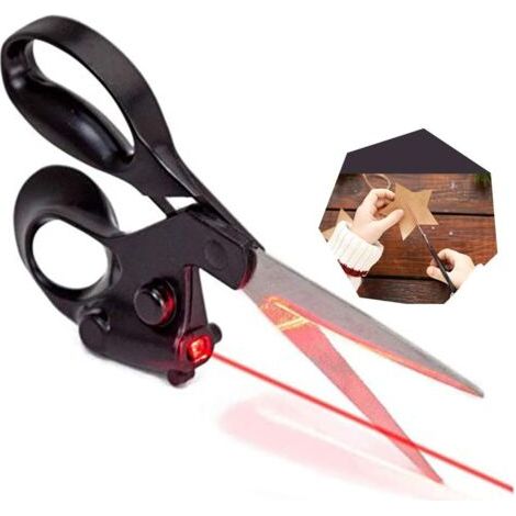 Ciseaux de couture laser, ciseaux de couture professionnels à guidage laser, ciseaux à positionnement infrarouge pour travaux d'aiguille à domicile et couture de vêtements