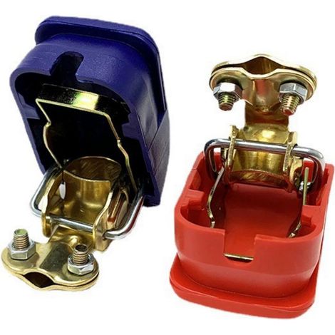 Clips de batterie automobile en cuivre pur rouge et noir, connecteur à déconnexion rapide, borne de tête de batterie, cosse de câblage plaquée cuivre type 1 (1/5)