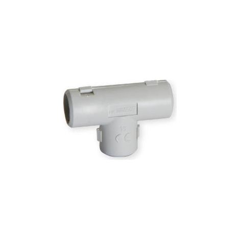 té de dérivation - diamètre 16 mm - pour tube irl - gris - lot de 1 - iboco 20674
