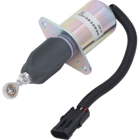 Électrovanne d'arrêt de carburant haute sensibilité en acier inoxydable pour pelle hydraulique Daewoo DH300 7, 24 V CC (1/5)