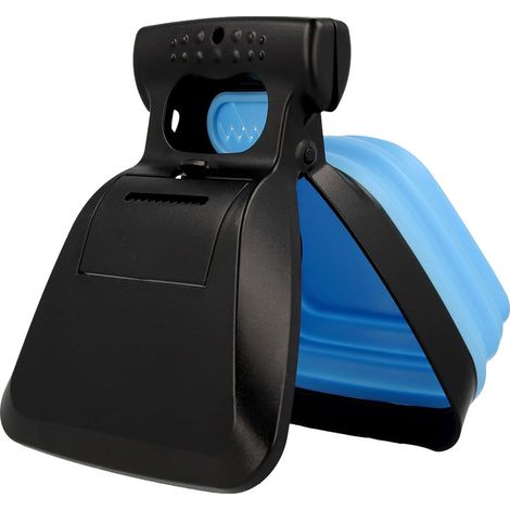 Nouvelle pelle à déjections canines, pelle portable avec distributeur de sacs et corps extensible en silicone (1/5)