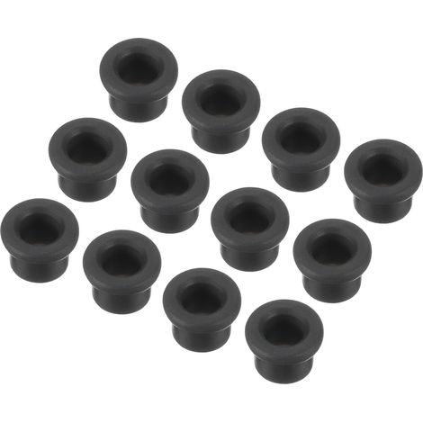 20Pcs Passe Fils en Caoutchouc en Forme de T Diamètre de Montage 6.5mm, ID 4.5mm, Hauteur 6mm Noir Protection d'Étanchéité Passe-Câbles Flexibles pour Tuyau de Câble (1/5)