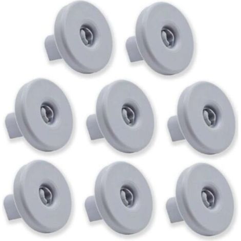 Lot de 8 roulettes pour panier inférieur pour lave-vaisselle Compatible avec Zanussi, Rex, Electrolux, AEG et autres modèles (1/4)