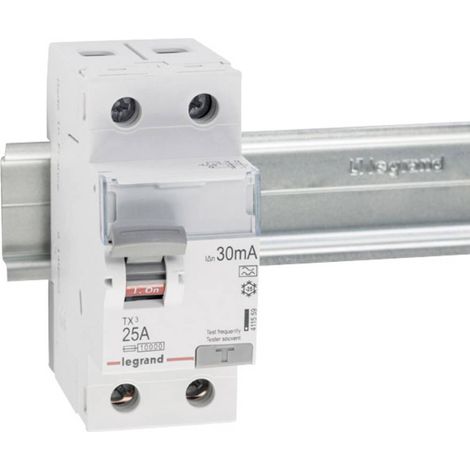 Legrand – Interrupteur différentiel 411559 – Bipolaire 25A 30mA – Tension 230V – Pour courants de défaut continus et alternatifs