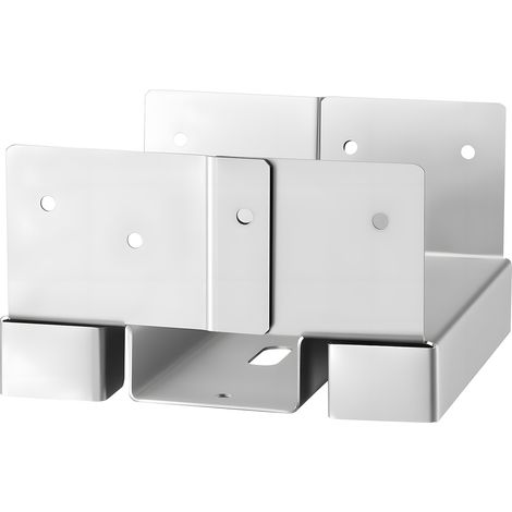 Mophorn Pfostenträger, 10 Stück, Innenmaß 139,5x141,5 mm für 139,7x139,7/139,7x152,4 mm, Betonanker aus Kohlenstoffstahl mit 25,4 mm Abstandshöhe, geeignet für Pergolen und Terrassen aus Beton