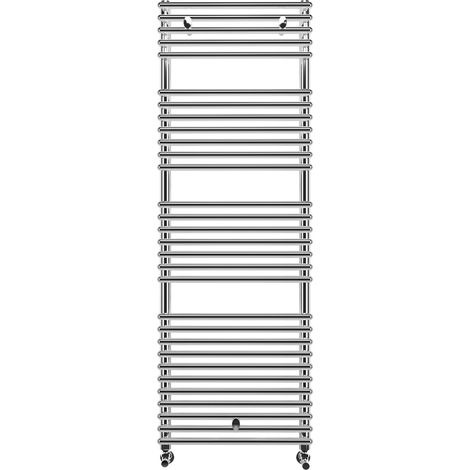 Signature Mode Straight Heated Towel Rail 1450mm H x 500mm W - Chrome