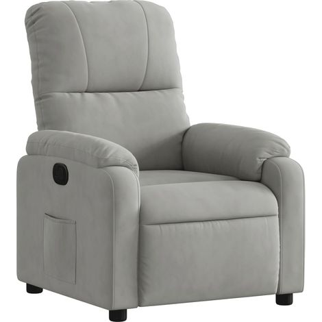 Maison Exclusive - Relaxsessel Hellgrau Mikrofasergewebe