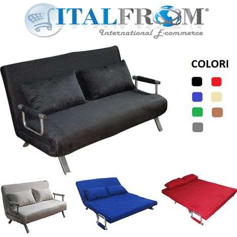 Divano Letto Sof Bed Blu Divani 155x69x83h Divanetti Divano Letto 2 Piazze ITALFROM� (1/5)