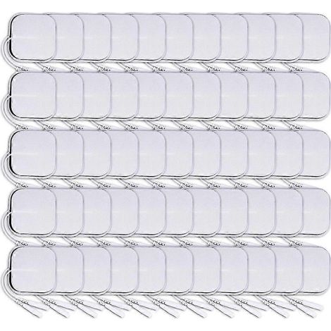 TENS-Elektrodenpads, Physiotherapie-Zubehör, selbstklebende Ersatzpflaster aus Vliesstoff für elektrische TENS-Massagegeräte – 100 Stück, 5 x 5 cm (1/5)