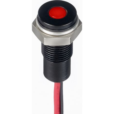 Panel LED LED lumineux Rouge RS PRO, dia. 6mm, 10.8 13.2V c.c., taille de la lampe 3 mm, IP67 ( Prix pour 1 ) (1/3)