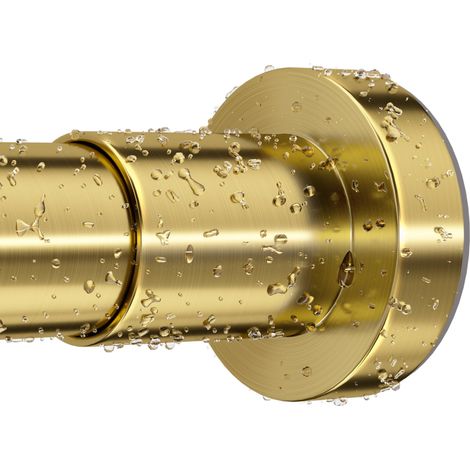 Tringle à rideau de douche de 91,4 à 213,4 cm, en acier inoxydable, anti-rouille, réglable, tension à ressort, antidérapante, sans perçage, pour fenêtre de salle de bain (1/5)