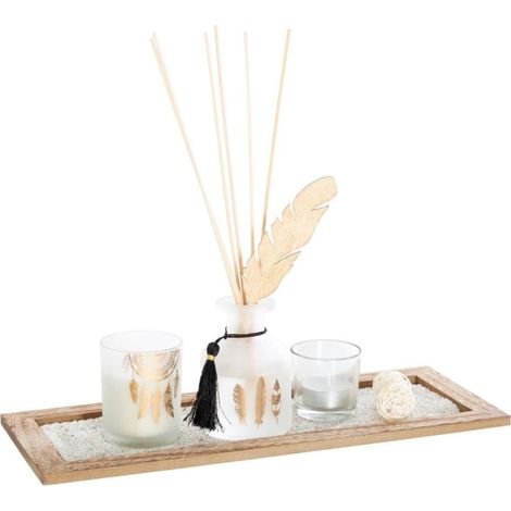 Coffret Senteur 8 Pièces "Plume" 37cm Bois de Gaiac