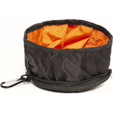 1 Gamelle pliable, étanche, fermeture éclair, mousqueton, voyage chien chat (1/5)