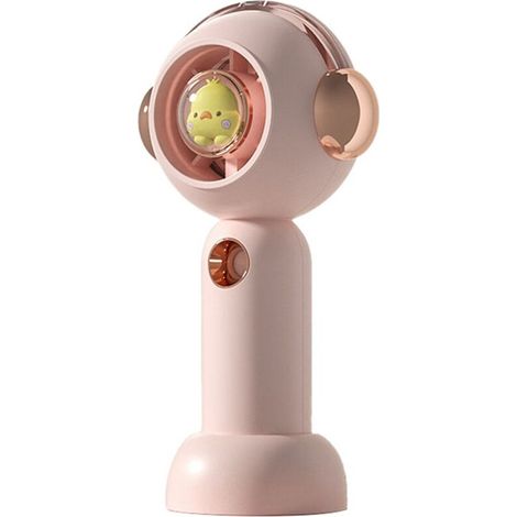 Ventilateur de brumisation portatif, dessin animé mignon, Rechargeable par USB, personnel pour l'extérieur et l'intérieur, rose (1/5)