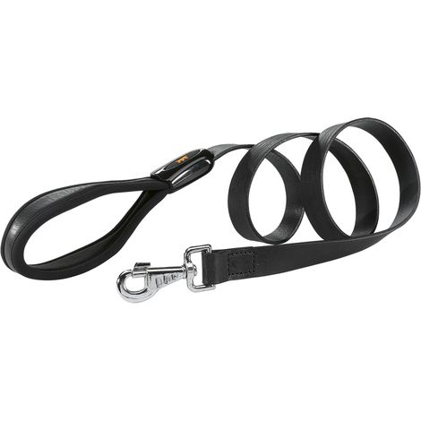 Ferplast GIOTTO BLACK G Guinzaglio in vera pelle con impugnatura ergonomica - 2 misure. Variante G25/120 - Misure: 25 mm x L 120 cm - Nero (1/5)