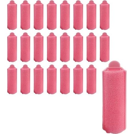 Bigoudis - 24 Pièces - Fer à friser - Éponge - Plastique - Bigoudis Éponge - Kit de boucles - Pas besoin de chauffage - Kit de fers à friser - Bigoudis auto-agrippants - Unisexe - Convient à tous les (1/5)