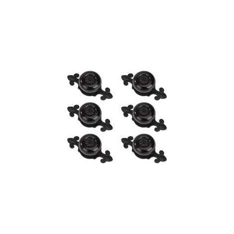 Lot de 6 Pièces Noir Boutons de Porte Rond Boutons de Tiroir Vintage Poignées de Tiroir avec Vis pour Armoire Bureau Table de Chevet Bibliothèque Meubles