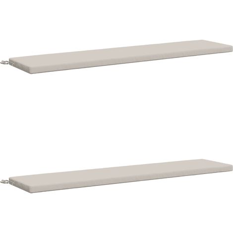 Coussins de banc 2 pièces SOEST 2 pc 100 % polyester Blanc vidaXL