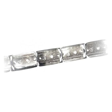 Semin – Rail courbe métallique type U 50 pour cloison – longueur 20 m – Acier galvanisé – Profilé perforé pour courbures régulières