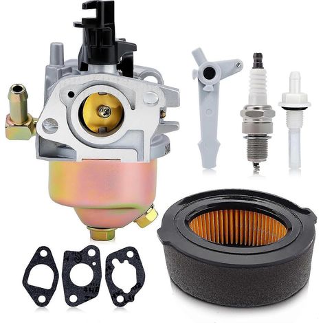 Carburateur Bluezoo HUAYI 951-12785 et filtre en mousse 951-10794 compatibles avec les moteurs Cub Cad, MTD et Troy-Bilt 951-12124, 951-10797 et 751-107 97, notamment le modèle 21AA40M1000. (1/5)