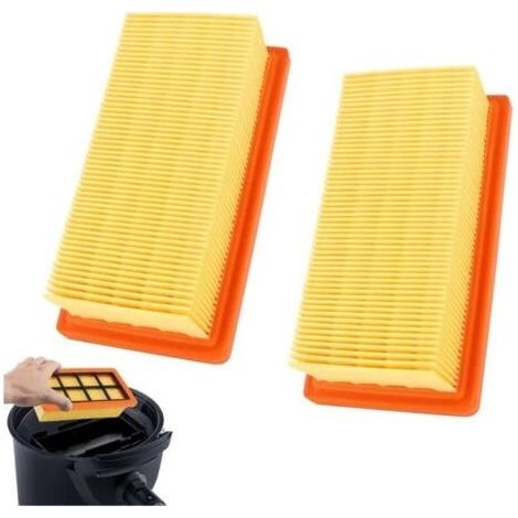 2 X Filtre Remplacement pour Aspirateur Kärcher les Aspirateurs AD 2 Battery, AD 3000, AD 3 Premium et AD Premium,6415 9530 Aspirateur Filtre Plissé Plat Accessoire (1/5)