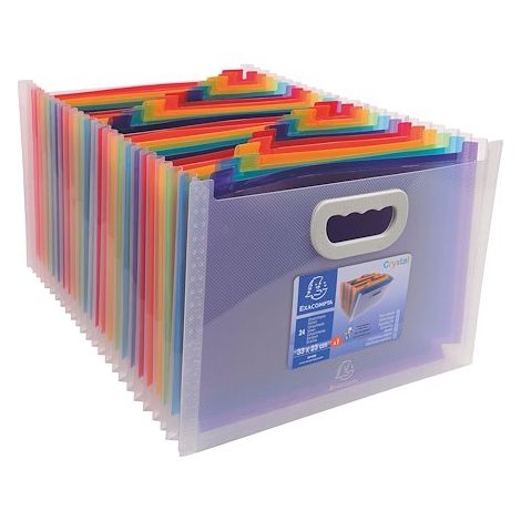 Exacompta Dokumenttasche CRYSTAL 55198E Griff 24Fächer PP (1/5)