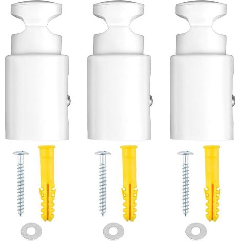 3-teilige Handtuchhalter-Halterung – Verstellbare Wandmontage – Für gerade und gebogene Heizkörper – Feuchtigkeits- und hitzebeständig – Badezimmer – Weiß – 10 x 5 cm (1/5)