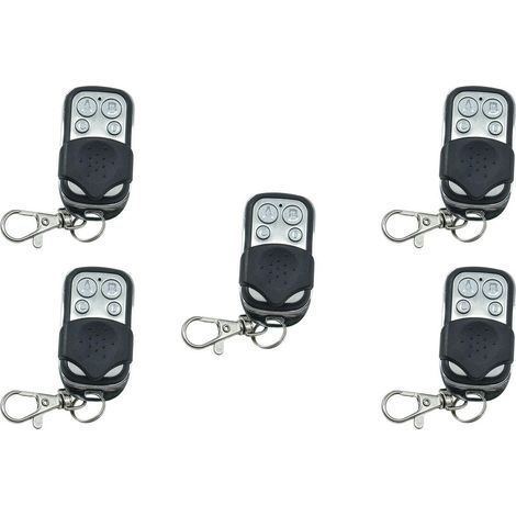 5 Pièces Telecommande Universelle Portail, Télécommande Garage Portail Universelle, Clonage de Télécommande avec 4 Touches et Fréquence Fixe 433,92 MHz pour Portes de Garage (1/5)
