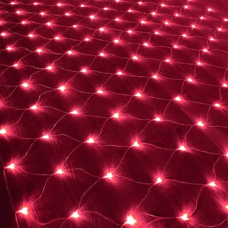 Guirlande Lumineuse En Filet - 1,5 x 1,5 M - 96 LED - Pour Décoration Intérieure Et Extérieure - Mode Multiples - Alimentation Secteur - 1 Pièce (1/5)