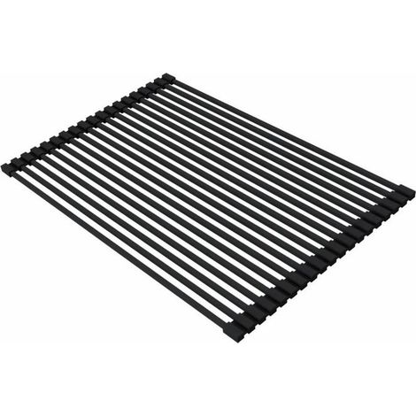 Elleci ARS023BK Element Rollmat Griglia per Lavello in Silicone 50x33 cm colore Nero