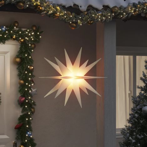 Lumières de Noël avec LED 3 pcs pliable blanc 100 cm (1/5)