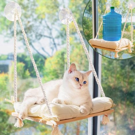Support de fenêtre pour chat avec ventouses industrielles - Capacité de charge interne : 19 kg (1/5)