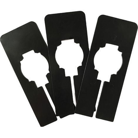 30 PCS Séparateurs de Placard Rectangulaires en Plastique Noir avec un Marqueur Bonus, Écrivables et Réutilisables pour le Tri par Taille, Couleur, Marque, Nouveautés, Taille 5cm x 12.6cm (1/4)