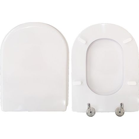 Copriwater Fidia Flaminia legno rivestito in resina poliestere bianco (1/4)