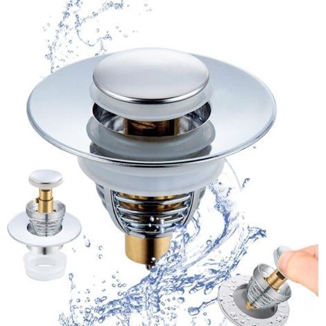 Replacement sink stopper 32-42 mm, with drain strainer (1/5)