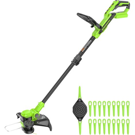 Coupe-Bordures sans Fil 40 V 33,0 cm, Cordon d'alimentation Automatique, tête rotative, Coupe-Herbe léger, 20 Lames en Plastique + Couvercle de Lame, Batterie Vendue séparément (1/5)