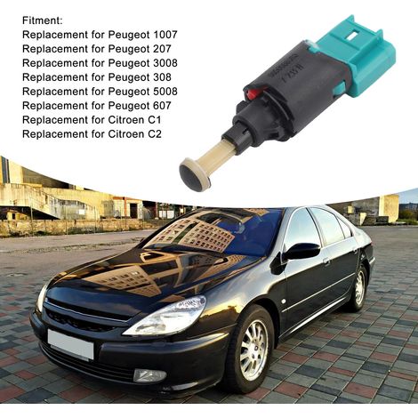 Hochempfindlicher ABS-Bremslichtschalter 9665602380 für Peugeot 1007, 207, 3008, kompatibel mit Citroën 308, 5008, C1, C2 (1/5)